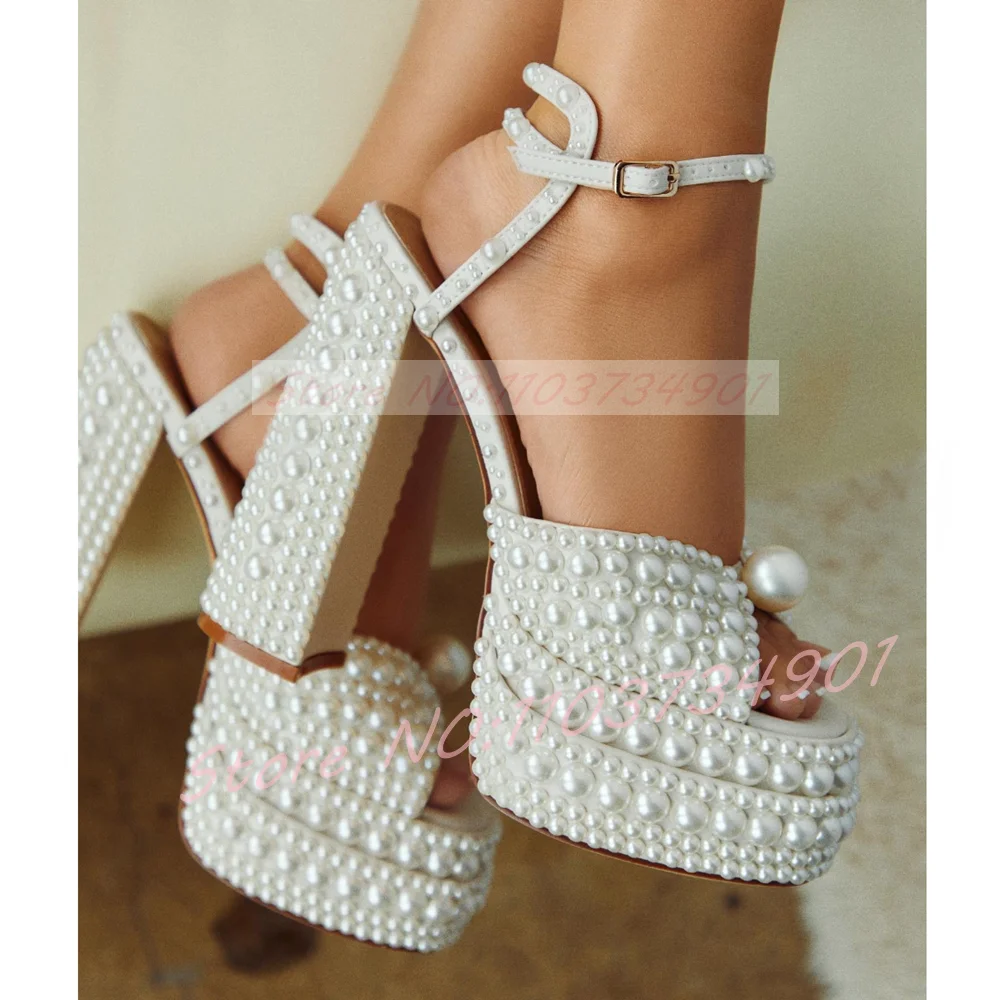 Sandales à plateforme en perle - Women'S Shoes Quality avis et prix