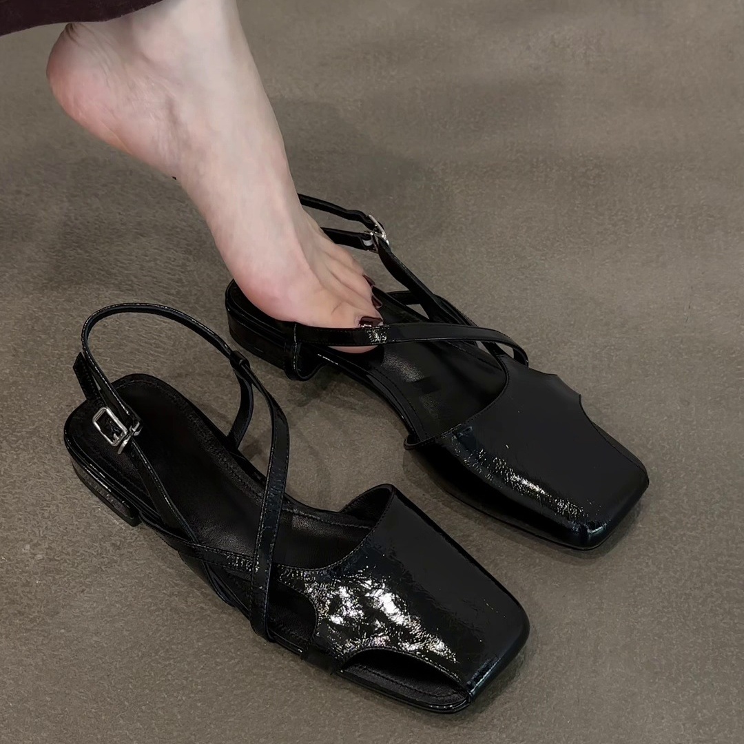 Sandales en cuir verni tendanc - Women'S Shoes Clogs avis et prix
